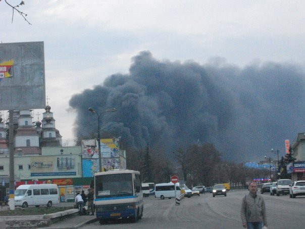 Пожар на заводе в Днепропетровской области