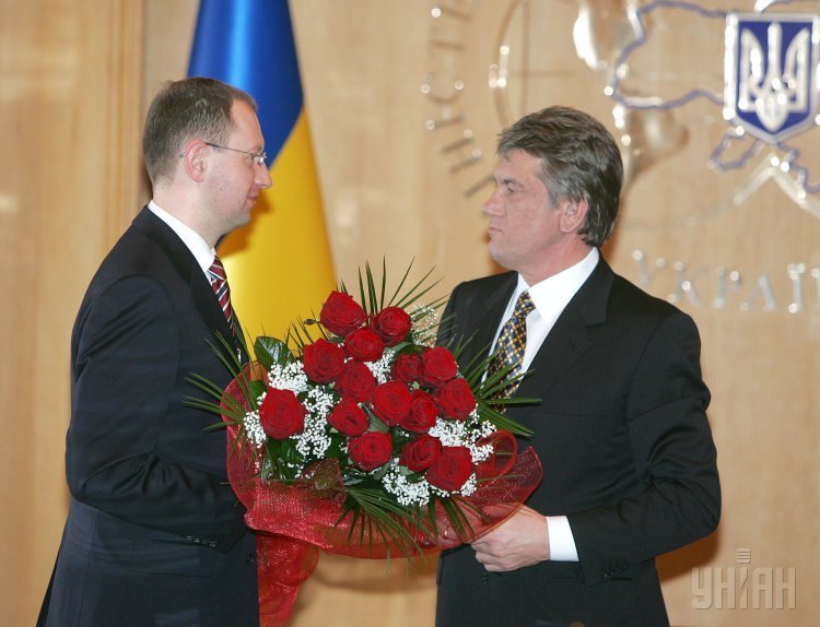 Арсений Яценюк и Виктор Ющенко. Март 2007 года