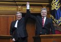 Президент Польши Бронислав Коморовский и президент Украины Петр Порошенко в Верховной Раде