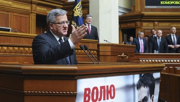 Президент Польши Бронислав Коморовский в Верховной Раде Украины