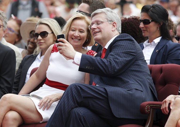 Премьер-министр Канады Стивен Харпер со своей женой Лорен