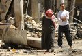 Сирийские города после авианалета проправительственных ВВС