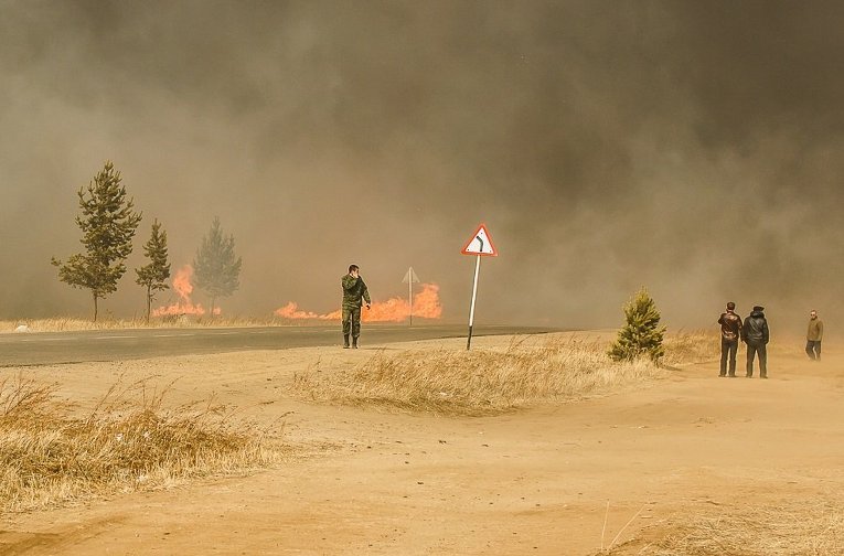 Пожар в Забайкалье