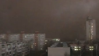 Черная буря над Солигорском. Видео