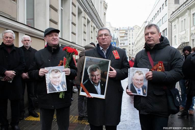 Акция памяти Бузины и Калашникова в Москве