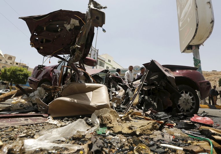 Последствия авиаударов по Йемену
