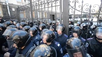 Шахтеры протестуют в Киеве. Видео
