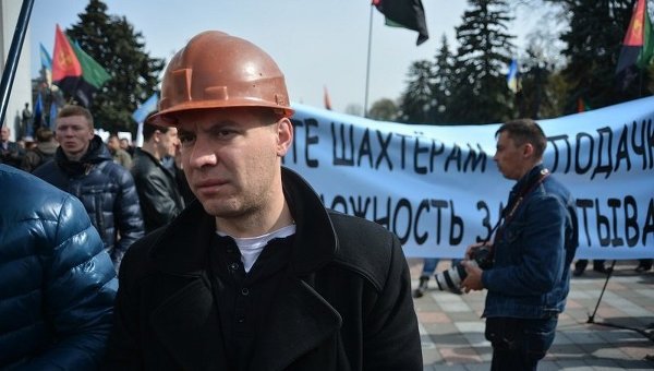 Акция протеста шахтеров под Верховной Радой. Архивное фото