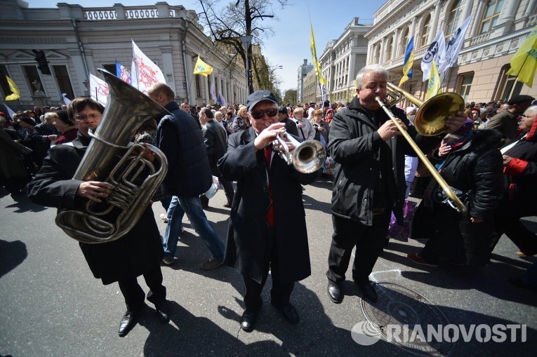 Акция протеста против Кличко и высоких тарифов в Киеве
