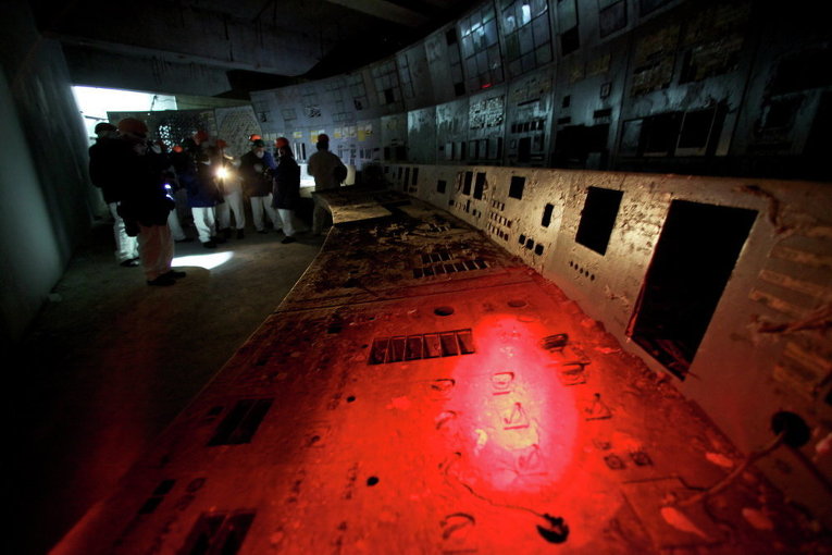 Контрольная комната на четвертом реакторе на ЧАЭС, 24 февраля 2011 г