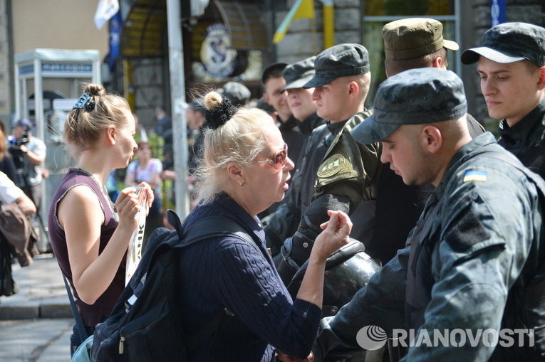Митинг вкладчиков банков в Киеве