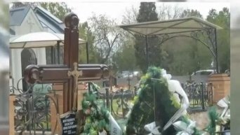 Могила сына Януковича. Видео