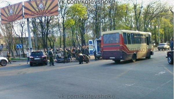 ДТП с участием ополченца в Донецке