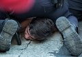 Задержание протестующего на Юнион-сквер в Нью-Йорке