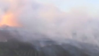 Тушение пожара возле Чернобыля. Видео