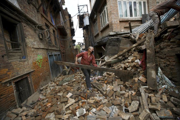 Разрушительное землетрясение в Непале: руины древнего города Бхактапур