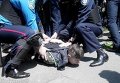 Задержание участников потасовки на месте митинга сторонников КПУ в Киеве