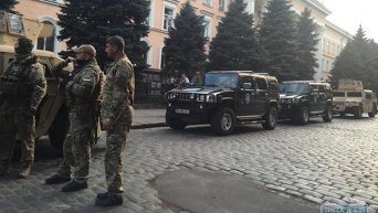 Бойцы СБУ и джипы в Одессе