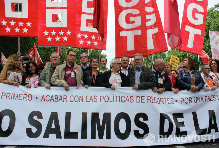 Первомайский митинг в Мадриде