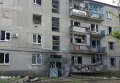 Разрушения в поселке Пески под Донецком