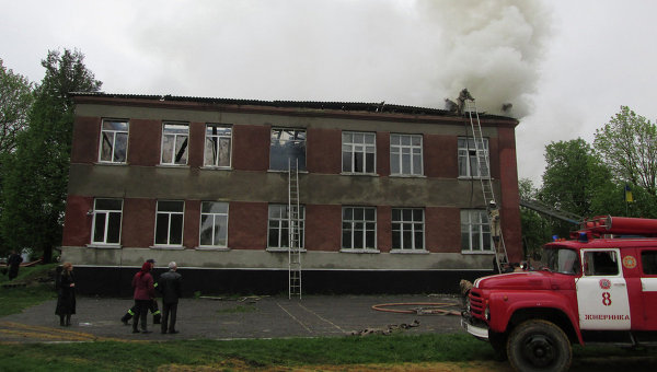 Пожар в школе в Винницкой области