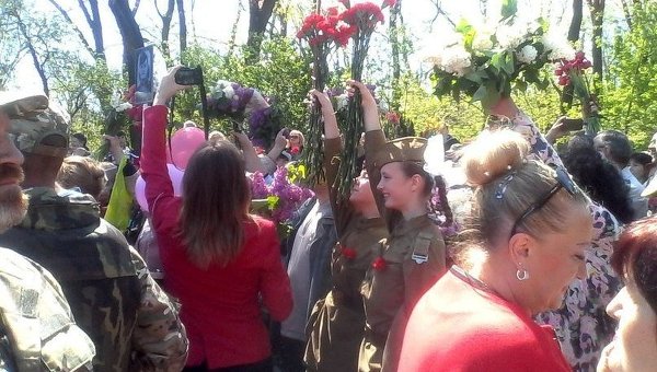 Активисты Куликова поля на Аллее Славы в Одессе
