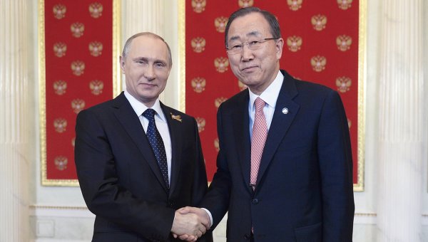 В.Путин и Пан Ги Мун