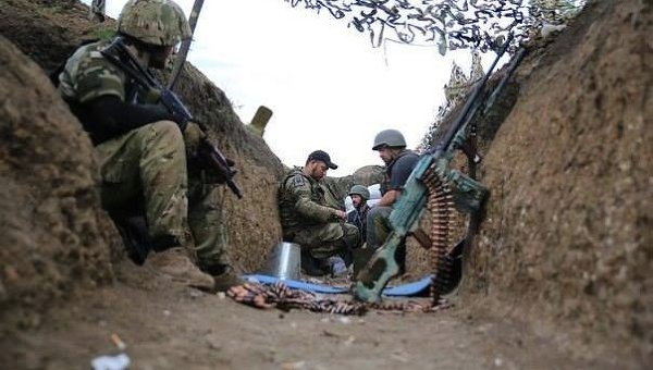 Бойцы полка Азов на Донбассе