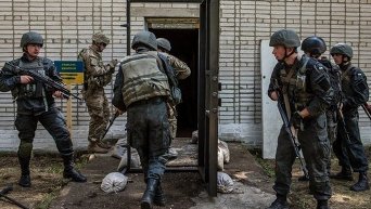 Учения украинских военных с американцами