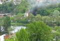 Столб пламени на горящей АЗС в Виннице