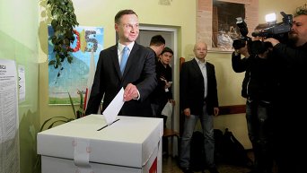 Кандидат от крупнейшей в Польше оппозиционной политической партии Право и справедливость Анджей Дуда