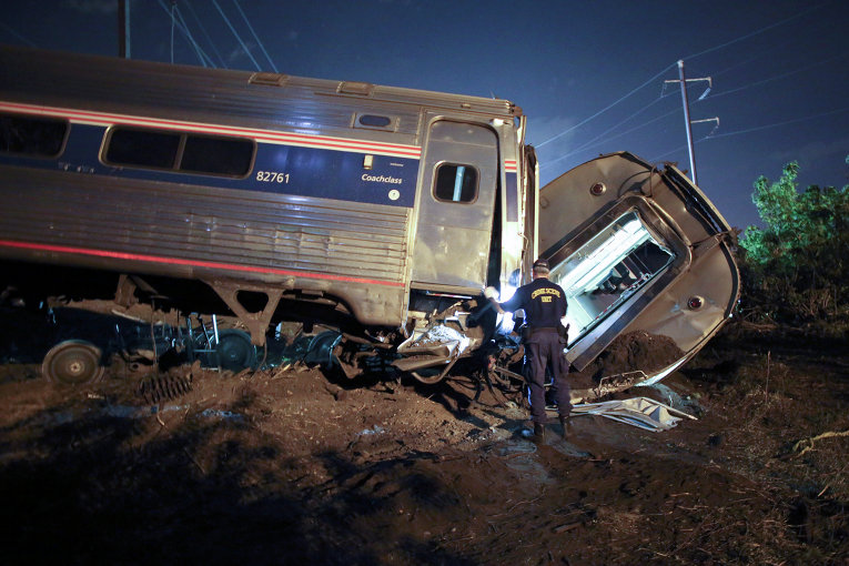 Крушение поезда в США