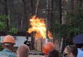 Возгорание газопровода в Ирпене. Видео