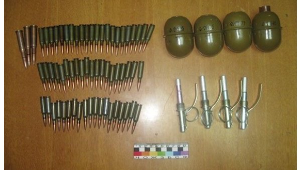 Милиция изъяла у военнослужащего 5 гранат и патроны