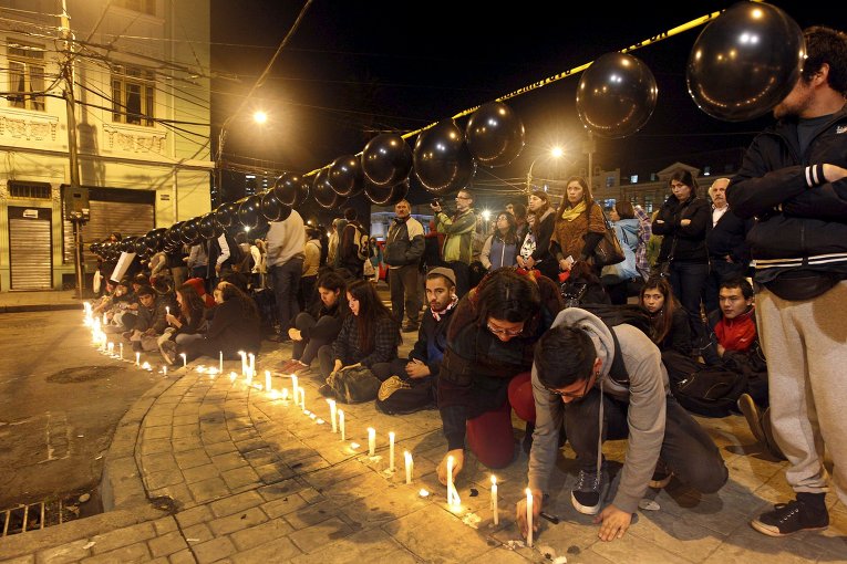 Акция памяти в чилийском городе Вальпараисо