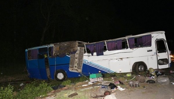 На месте аварии автобуса в Винницкой области