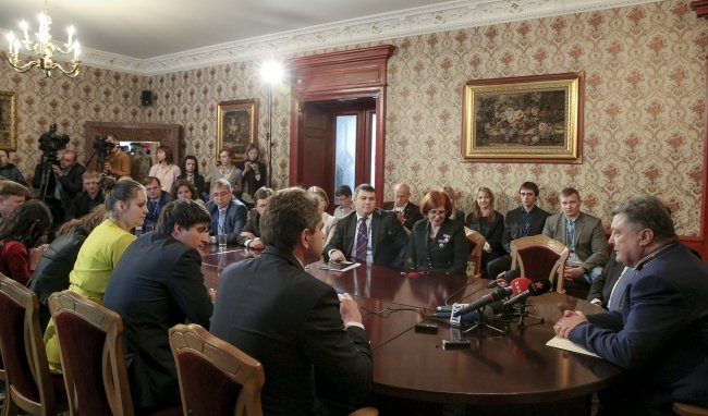 Петр Порошенко на встрече с украинцами в Риге