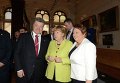 Петр Порошенко и Ангела Меркель на саммите Восточного партнерства в Риге