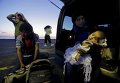 Семимесячного сирийского беженца Джаффе с матерью Надой и отцом Ахмедом спасли на греческом острове Кос