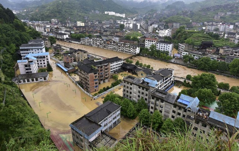 Разрушительное наводнение в Китае
