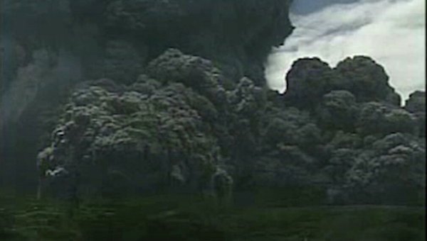 Извержение вулкана в Японии