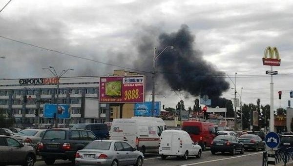 Пожар у станции Петровка