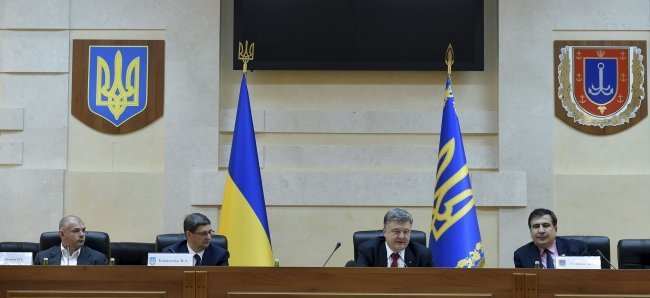 Петр Порошенко и Михаил Саакашвили в Одессе