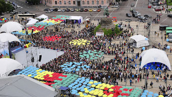 Празднование Дня Киева на Софийской площади