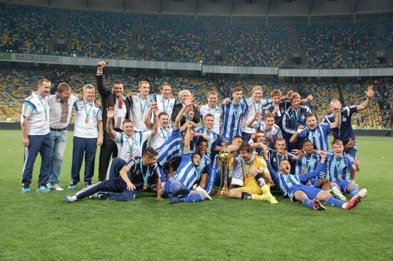 Динамо празднует победу в Кубке Украины