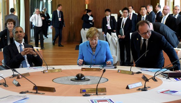 Обама, Меркель и Олланд готовятся к первой рабочей сессии саммита G7