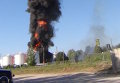 Пожар на нефтебазе в Глевахе