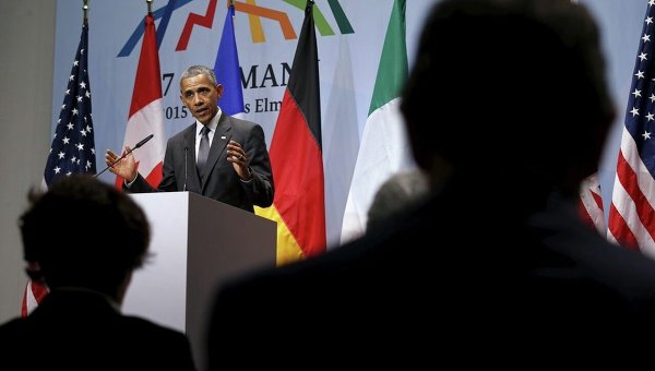 Выступление президента США Барака Обамы на саммите G7.