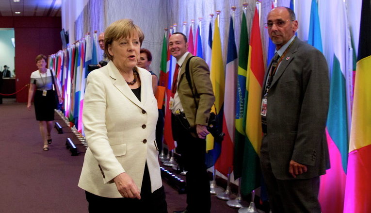 Канцлер Германии Ангела Меркель прибывает на саммит в Брюсселе