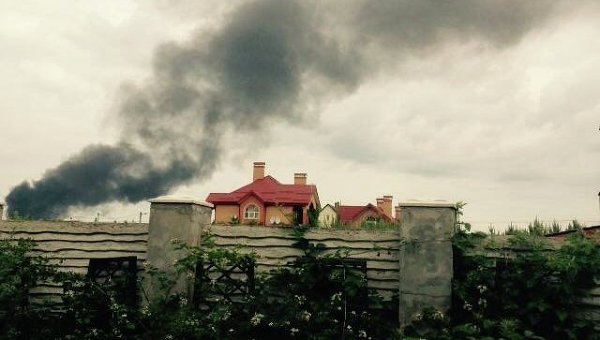 Пожар на нефтебазе под Киевом. Вид по состоянию на утро 11 июня
